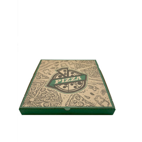 Коробка для пиццы 300 * 300 с печатью зеленый
