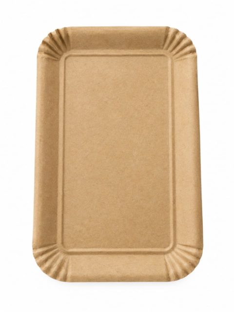 Тарелка бумажная Крафт прямоугольная 210*140, уп.50шт